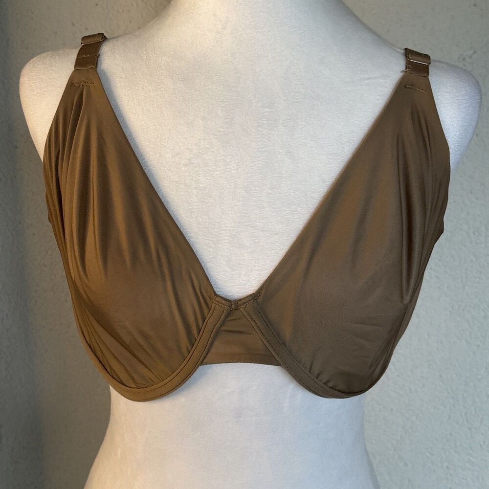 Cuup “The Triangle” Underwire Mocha Brown Three Clasp Bra - Size 38F
